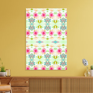 Enchanting Eclectic Garden: Diverse Floral Beauty Canvas Print
