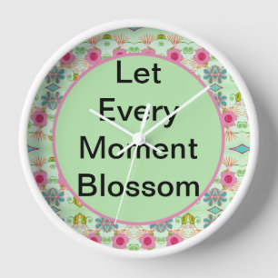 Enchanting Eclectic Garden: Diverse Floral Beauty Clock