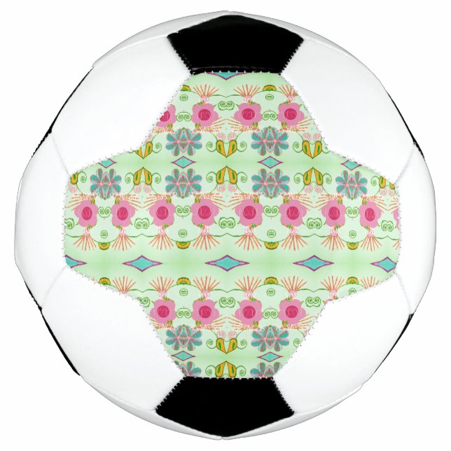 Enchanting Eclectic Garden: Diverse Floral Beauty Football (Front)