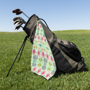 Enchanting Eclectic Garden: Diverse Floral Beauty Golf Towel