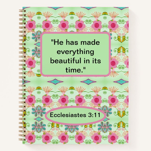 Enchanting Eclectic Garden: Diverse Floral Beauty Notebook (Front)