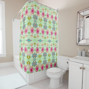 Enchanting Eclectic Garden: Diverse Floral Beauty Shower Curtain