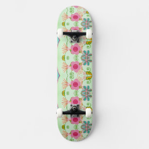 Enchanting Eclectic Garden: Diverse Floral Beauty Skateboard