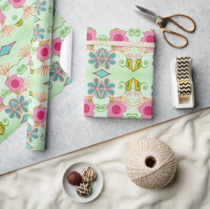 Enchanting Eclectic Garden: Diverse Floral Beauty Wrapping Paper