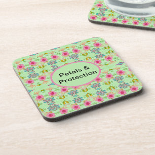 Enchanting Eclectic Garden Petals & Protection Coaster