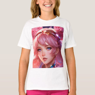 Enchanting Elegance: Anime Girl  Animation Women's T-Shirt