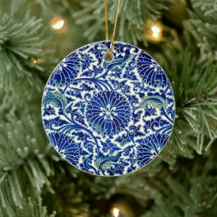 Enchanting Elegance: Blue Floral Chinese Ornament