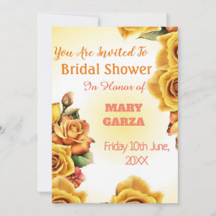 Enchanting Elegance: Personalised Bridal Shower   Invitation