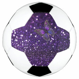 Enchanting Elegance: The Purple Sparkle Butterfly Football