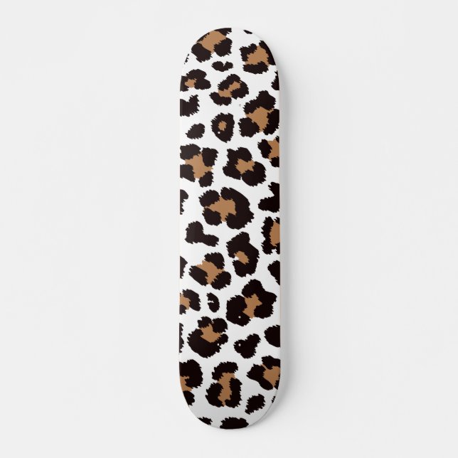 Enchanting Elegant Natural Leopard Patterns Skateboard (Front)