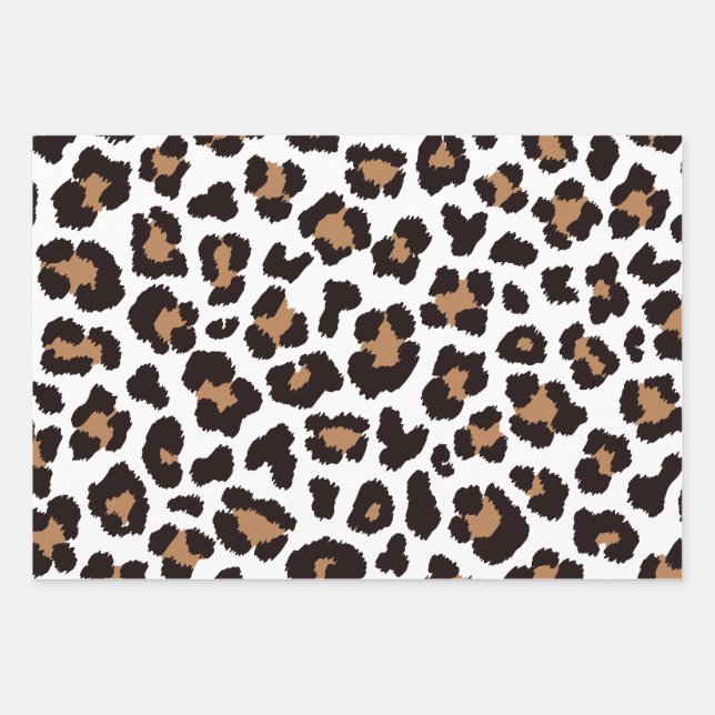 Enchanting Elegant Natural Leopard Patterns Wrapping Paper Sheet (Front 2)