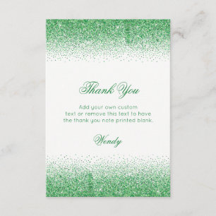 Enchanting Emerald Heels, Thank You Cards