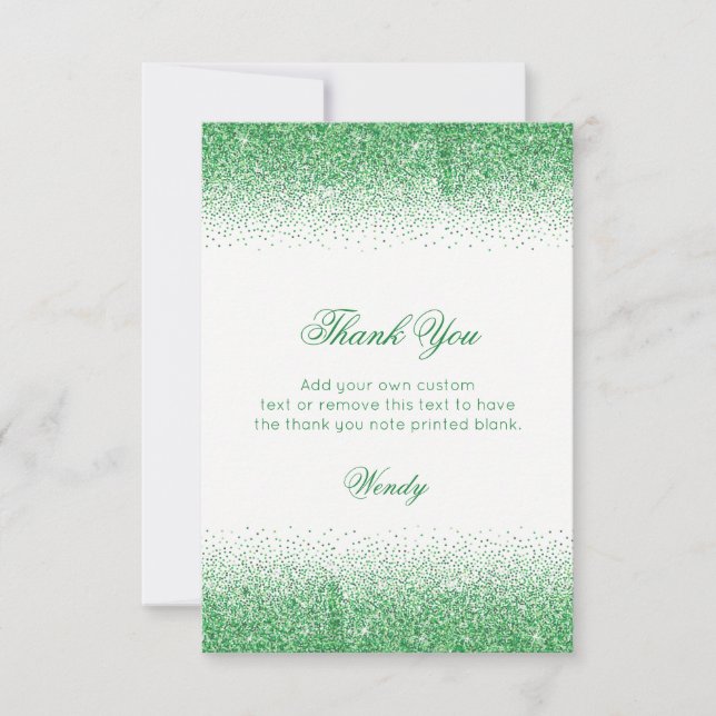 Enchanting Emerald Heels, Thank You Cards (Front)