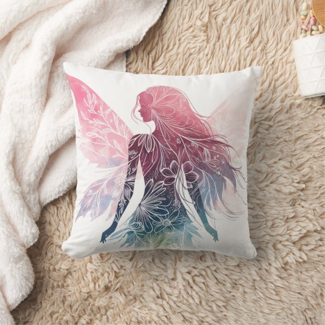 Enchanting Fairy Silhouette Cushion (Blanket)