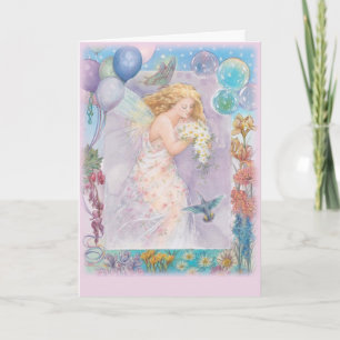 Enchanting Fairy Violet Birthday Greeting Card
