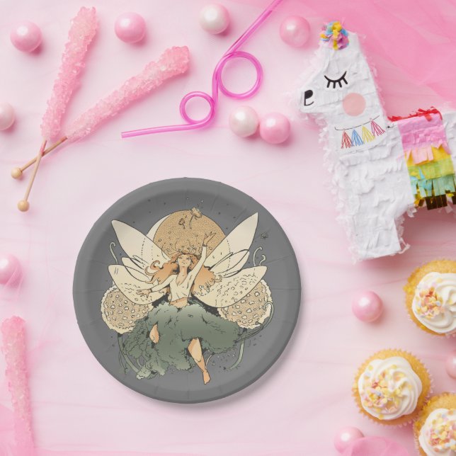 Enchanting Fairy – Whimsical Fantasy Art Paper Plate (Party)