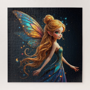 Enchanting Fairy with Colourful Wings Jigsaw Puzzle