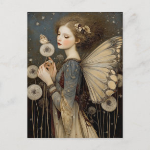 Enchanting Fantasy Fairy & Dandelion Magical Art  Postcard