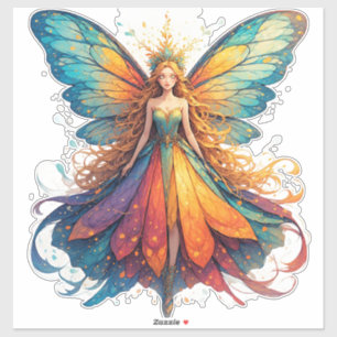 Enchanting Fantasy Fairy with Colourful Wings