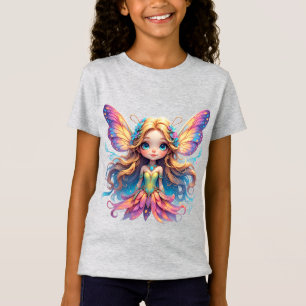 Enchanting Fantasy Fairy with Colourful Wings T-Shirt