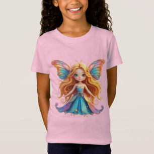Enchanting Fantasy Fairy with Colourful Wings T-Shirt