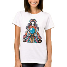 Enchanting Female Wizard with Crystal Ball Design