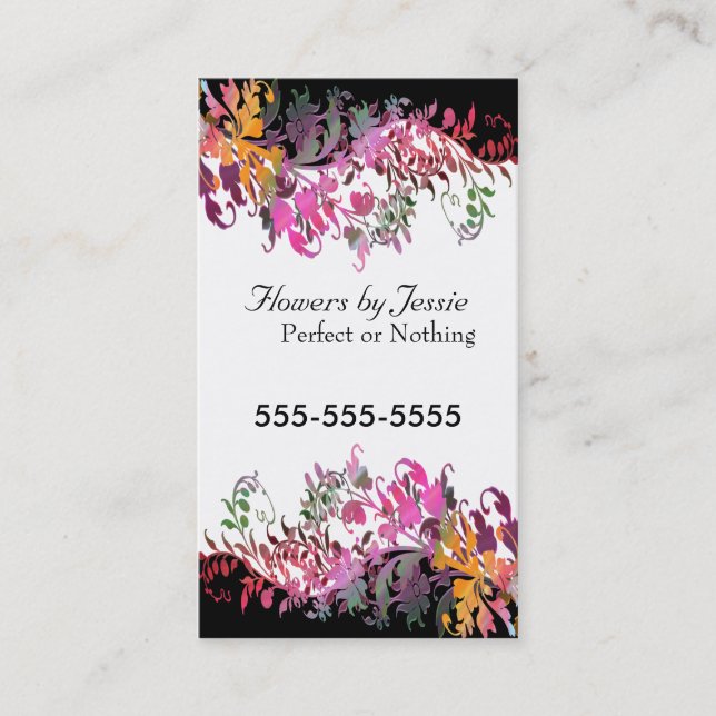 Enchanting Flowers Business Card (Front)