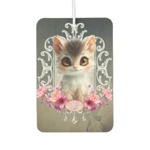 Enchanting, fluffy kitten car air freshener