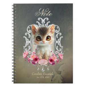 Enchanting, fluffy kitten  notebook