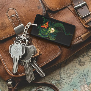 Enchanting Forest Dryad Woman Butterfly Fantasy Key Ring