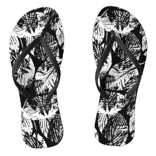 Enchanting Forest Foliage Seamless Pattern Flip Flops