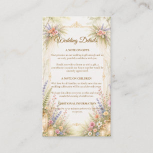 Enchanting Garden Wedding Enclosure Card