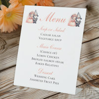 Enchanting Gnome Rustic Woodland Wedding Menu