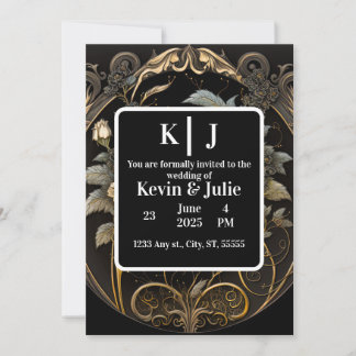 Enchanting Gold Invitation
