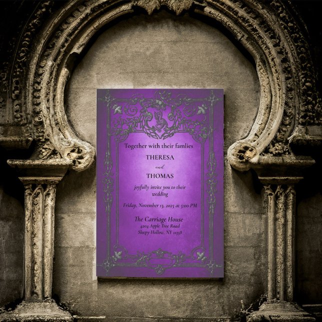 Enchanting Gothic Purple Invitation (Creator Uploaded)