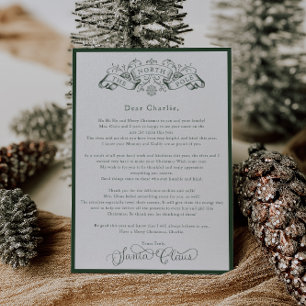 Enchanting Green Santa Claus Christmas Day Letter