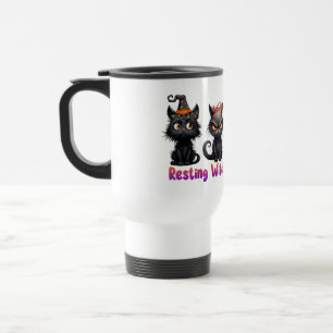 Enchanting Halloween Cat Group Travel Mug