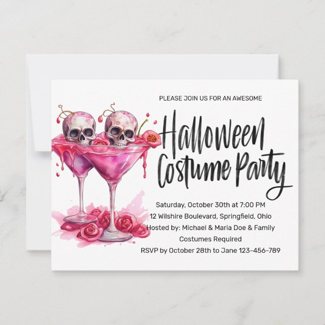 Enchanting Halloween Costume Party Invitation (Front)