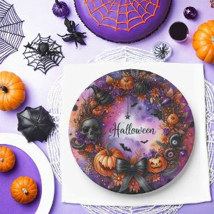 Enchanting Halloween Gala Paper Plates