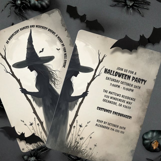Enchanting Halloween Witch Custom Party  Invitation (Creator Uploaded)