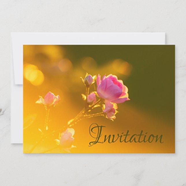 Enchanting Invitation Card with Orchid (Front)