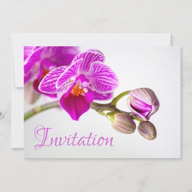 Enchanting Invitation Card with Orchid (Front)