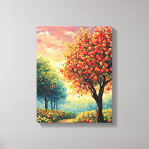 Enchanting Journey to the Apple Orchard Canvas Print