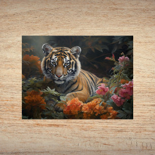 Enchanting Jungle Cub - Magical Watercolor Tiger  Poster