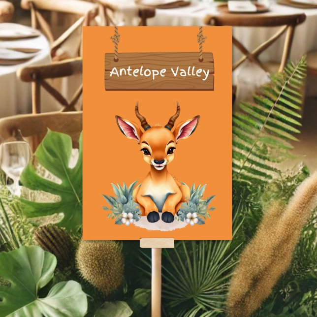  Enchanting Jungle Safari Antelope Table Sign Number (Creator Uploaded)