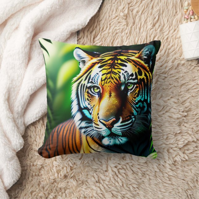 Enchanting Jungle Tiger - Fierce And Free Cushion (Blanket)