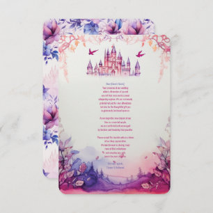 Enchanting Lavender Renaissance Castle Wedding Thank You Card