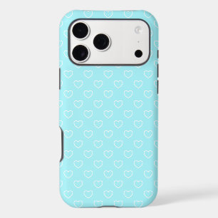Enchanting Light Blue And Little White Hearts