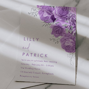 Enchanting Love Floral Wedding Invitation