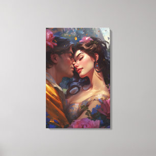 Enchanting Love of a Prince and Princess Canvas Print